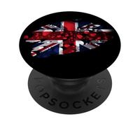 Union Jack Gocce di pioggia Regno Unito Meteo Inghilterra Cultura britannica PopSockets PopGrip Adesivo