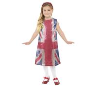 Union Jack Olimpiadi Ragazze Bandiera Gran Bretagna Bambini Costume Età 4-12