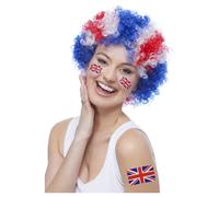 Union Jack Parrucca Afro Ve Giorno Celebrations 80th Anniversary Costume Accesso