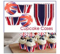 Union Jack Pirottini 50/100/200pcs Rosso Bianco Blu Muffin Dolci Torta Holders