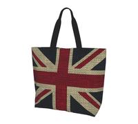 Union Jack Rosso Bianco E Blu Donna Borsa Tela Impermeabile Borsetta Pieghevoli Borsa Tote Per Spiaggia Scuola Picnic