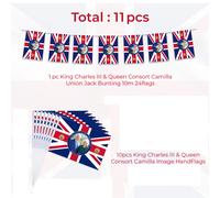 Union Jack Strada Decorazioni Festa King Charles III Compleanno Royal Festa UK