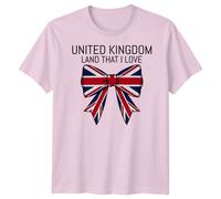 Union Jack T-Shirt United Kingdom Flag Bow UK Pride Patriotic Adults & Kids Tee