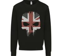 Union Jack Teschio Inglese Palestra Motociclista Bandiera Uomo Felpa Maglione