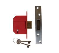UNION - StrongBOLT 2100S BS 5 Lever Mortice Deadlock 81mm 3in Satin Chrome Box