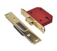 UNION - StrongBOLT 2103S 3 Lever Mortice Deadlock Ottone lucido 81mm 3in Visi
