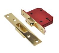 UNION - StrongBOLT 2105S Ottone lucidato 5 Lever Mortice Deadlock Visi 81mm 3in