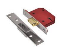 UNION StrongBOLT 2105S Serratura a Mortasa a 5 Leve, Acciaio Inox, 81mm