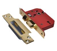 UNION Viti Robuste 2203S 3 Leva Della Serratura A Ottone Lucidato 68mm 2.5in