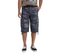 UNIONBAY - Pantaloncini Cordova Cargo Messenger da uomo, con cintura regolabile, taglie normali, grandi e molto grandi - Nero - 48