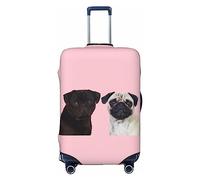 UNIOND carlino cane carino stampato bagagli copertura elastica valigia copertura viaggio bagagli Protector Fit 45-81 pollici bagagli, Nero , S