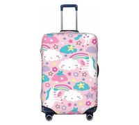 UNIOND Copertura elastica per valigie da viaggio, con stampa di unicorno, colore bianco arcobaleno, adatta per bagagli da 45,7 a 81,7 cm, Nero , L