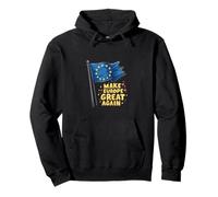 Unione Europea Orgoglio Stelle Retro Felpa con Cappuccio