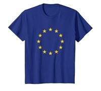 Unione Europea Tshirt Bandiera UE Camicia Politica Camicia Uomo Donna Maglietta, Bambini, Blu Reale, 10 Anni