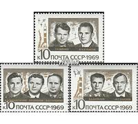 Unione Sovietica 3682-3684 (Completa Edizione) MNH ** MNH 1969 Gruppo Volo (Francobolli per i Collezionisti) Spazio