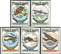 Unione Sovietica 4540-4544 (Completa Edizione) MNH ** MNH 1976 Storia Russo. Aircraft (Francobolli per i Collezionisti) Aerei/Palloncini/Zeppelin/Aviazione