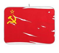 Unione Sovietica Bandiera Unione delle Repubbliche Socialiste Sovietiche Nazionale Riutilizzabile Piatto Tappetino di asciugatura 18x24 Rettangolo Grande Tappetino in gomma controsoffitto Decorativo