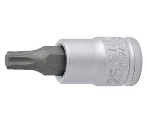 UNIOR 607907 - Llave de vaso 1/4" con punta Torx TX 25 serie 187/2PH