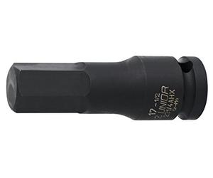 UNIOR 615225 - Llave de vaso de impacto 1/2" con punta hexagonal 19 mm serie 231/4AHX