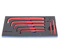 UNIOR 621798 - Juego de 7 llaves allen aisladas VDE en bandeja SOS serie 964VDE7