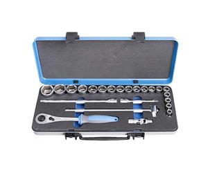 Unior 9612779-Set di Chiavi a Bussola, 1/2 ", 10-32 mm, Confezione da 23