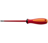 Unior 9616437 Cacciavite elettrico isolato VDE-TBI 0,5 x 3,0 mm, rosso