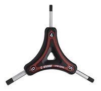 Unior Chiave esagonale a tre vie nero/rosso, 4/5/6 mm