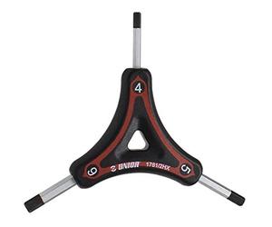 Unior Chiave esagonale a tre vie nero/rosso, 4/5/6 mm