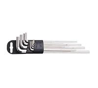 Unior Set di 10 chiavi esagonali da ciclismo, tipo lungo su clip in plastica, nero, 135-10 mm