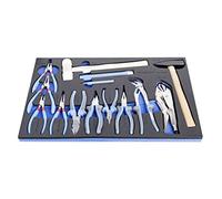 Unior U623936 - Set di pinze BI e martello in vassoio porta attrezzi SOS, 14 pezzi