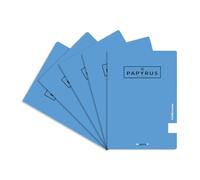 Unipapel - Set di quaderni A5 +, modello 3,5 cm, Papyrus 12, blu, copertina in plastica impermeabile, flessibile System, carta extra bianca Paperclass90g, 48 fogli, materiale scolastico, certificato