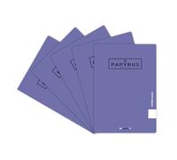 Unipapel - Set di quaderni A5 +, modello 3,5 cm, Papyrus 12, viola, coperchio in plastica impermeabile, flessibile System, carta extra bianca Paperclass90g, 48 fogli, materiale scolastico, certificato