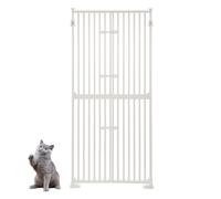 unipaws Cancello per gatti alto 180 cm, con serrature a distanza stretta tra le barre, montato a pressione, altezza regolabile da 16 a 20 m, per uso interno, bianco