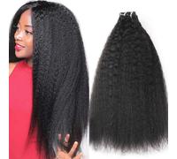 Unipearl Yaki - Extension in capelli veri, 50 cm, 20 pezzi, 50 g, colore nero naturale, per donne