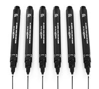 UniPin Penna Fineliner UniBall Inchiostro Nero 0,9mm Punta Set 6