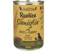 Unipro Rustico Dog Adult 400 gr - Coniglio con orzo e farro - Confezione da 6 pezzi - Cibo Umido per Cani - 1° ORDINE? scegli lo sconto BZR5 / BZR20 + 200 punti fedeltà