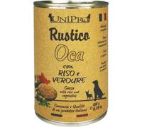 Unipro Rustico Dog Adult 400 gr - Oca con riso e verdure - Confezione da 6 pezzi - Cibo Umido per Cani - 1° ORDINE? scegli lo sconto BZR5 / BZR20 + 200 punti fedeltà