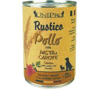 Unipro Rustico Dog Adult 400 gr - Pollo con pasta e carote - Confezione da 6 pezzi - Cibo Umido per Cani - 1° ORDINE? scegli lo sconto BZR5 / BZR20 + 200 punti fedeltà