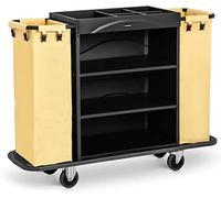 Uniprodo Carrello biancheria hotel - 150 kg - 2 sacchi biancheria UNICLEAN 142B