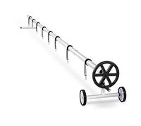 Uniprodo Rullo Avvolgitore per Piscina Copertura Piscine Mobile Uni_Pool_Reel_570 (8 Cinghie Incluse, Mobile, Acciaio Inox, 3-5,7 m)