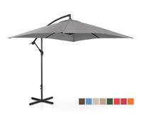 Uniprodo Seconda Mano Ombrellone da esterno - grigio scuro - rettangolare - 250 x 250 cm - inclinabile UNI_UMBRELLA_SQ250DG