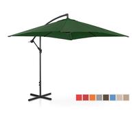 Uniprodo Seconda Mano Ombrellone da esterno - verde - quadrato - 250 x 250 cm - inclinabile UNI_UMBRELLA_SQ250GR