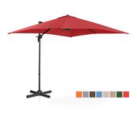 Uniprodo Seconda Mano Ombrellone decentrato - bordeaux - rotondo - Ø 250 cm - girevole UNI_UMBRELLA_2SQ250BO