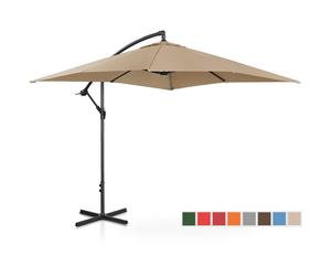 Uniprodo Seconda Mano Ombrellone decentrato - Grigio talpa - Quadrato - 250 x 250 cm - Inclinabile UNI_UMBRELLA_SQ250TA_N