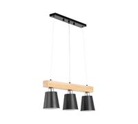 Uniprodo UNI_LD_14 - Lampada a sospensione, 3 lampadine E27, 40 W, con travi in legno