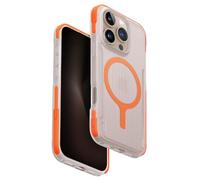 UNIQ Custodia ibrida Combat Active compatibile con iPhone 16 Pro Max, ricarica MAGCLICK (Volt arancione)