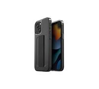 UNIQ HELDRO - Custodia protettiva robusta con cordino di tenuta e cinghia resistente, resistente alle cadute e agli urti, colore: Nero (iPhone 13)