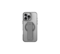 UNIQ HELDRO MAX - Custodia per iPhone 16 Pro Max (trasparente), FlexGrip™, multiuso, con ricarica magnetica + supporto per fotocamera integrato