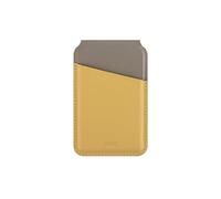 UNIQ LYDEN DS PORTA CARTE MAGNETICO BLOCCO RFID CON SUPPORTO, GIALLO CANARIO/GRIGIO FLINT, Porta carte magnetico con supporto