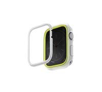 Uniq moduo apple watch cassa con lunetta pc intercambiabile 45/44mm frost (lime/bianco)